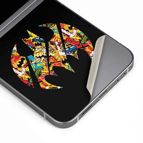 DC Comics Batman Silhouette Logo Vintage Pattern Galaxy Z Flip6 Skin